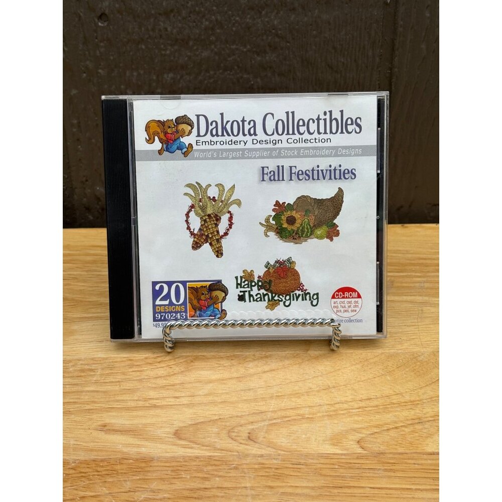 Dakota Collectibles Fall Festivities Embroidery CD-ROM 20 Designs For 4x4 Sewing